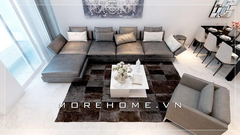 Lựa chọn sofa văng hiện đại nhỏ gọn với thiết kế hiện đại trẻ trung kết hợp cùng sofa đơn bọc da linh hoạt cho không gian phòng khách nhà phố đầy ấn tượng.
