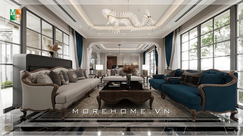 Morehome gợi ý  16 Thiết kế nội thất phòng khách đa phong cách đẹp, sang trọng